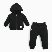 Костюм: толстовка и брюки Крошка, Я BASIC LINE, рост 80-86 см, черный Костюм: толстовка и брюки Крошка, Я BASIC LINE, рост 80-86 см, черный