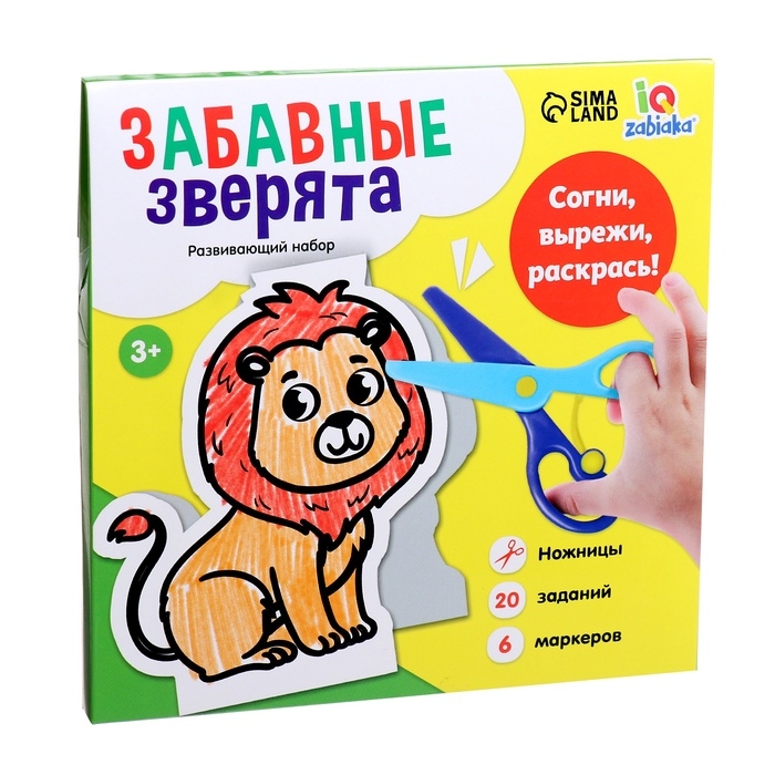 Развивающий набор «Забавные зверята», 20 заданий, 3+ Развивающий набор «Забавные зверята», 20 заданий, 3+