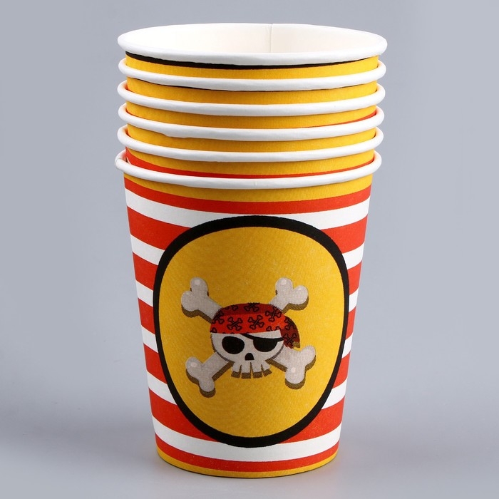 Набор бумажной посуды одноразовый С праздником!&raquo;: 6 тарелок, 6 стаканов