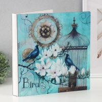 Фотоальбом магнитный 20 листов "Птички на ветке с цветами" 33х35х4 см Фотоальбом магнитный 20 листов "Птички на ветке с цветами" 33х35х4 см