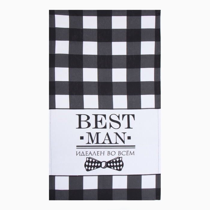 Кух. набор 3 пр. "Best man black" фартук 70х60 см, прих. 20х20 см, полот.35х60см