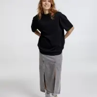 Футболка оверсайз унисекс Sideline, черная, размер XS/S