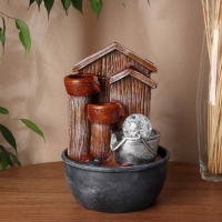 Фонтан "Алойз" домики, 28х16 см (с подсветкой) Фонтан "Алойз" домики, 28х16 см (с подсветкой)