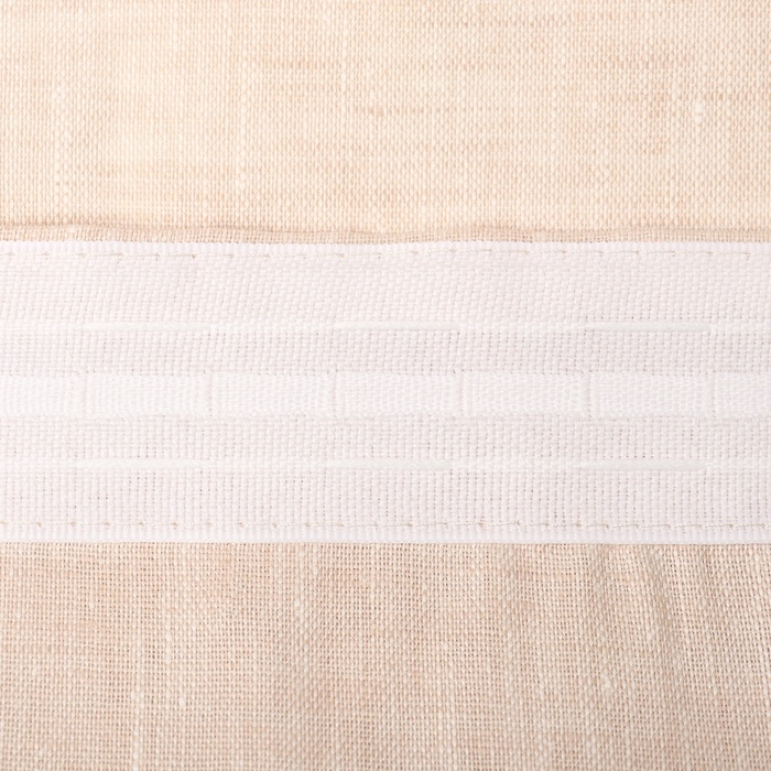 Комплект штор для кухни Этель "Magnifica" 140х180 см-2 шт, подхваты 2 шт, лен 100%,180гр/м2