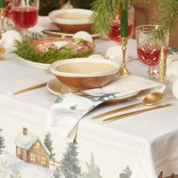 Набор новогодних салфеток Этель &laquo;Forest animals&raquo;, 40х40см - 4 шт, хлопок, саржа