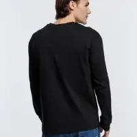 Футболка унисекс с длинным рукавом Pioneer LSL, черная, размер XXL