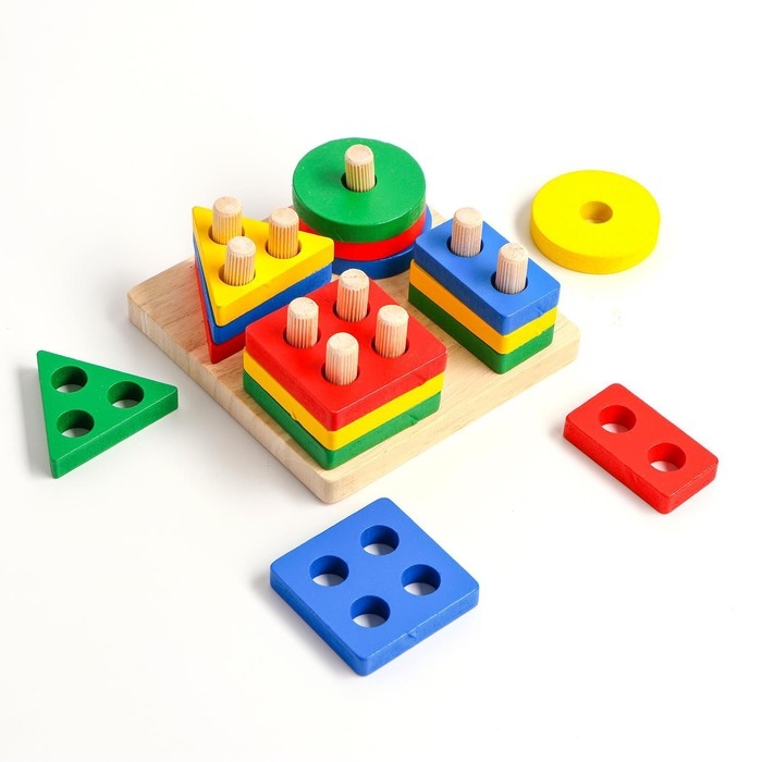 Детская развивающая пирамидка &laquo;Собери сам&raquo; 11,5х11,5х5 см