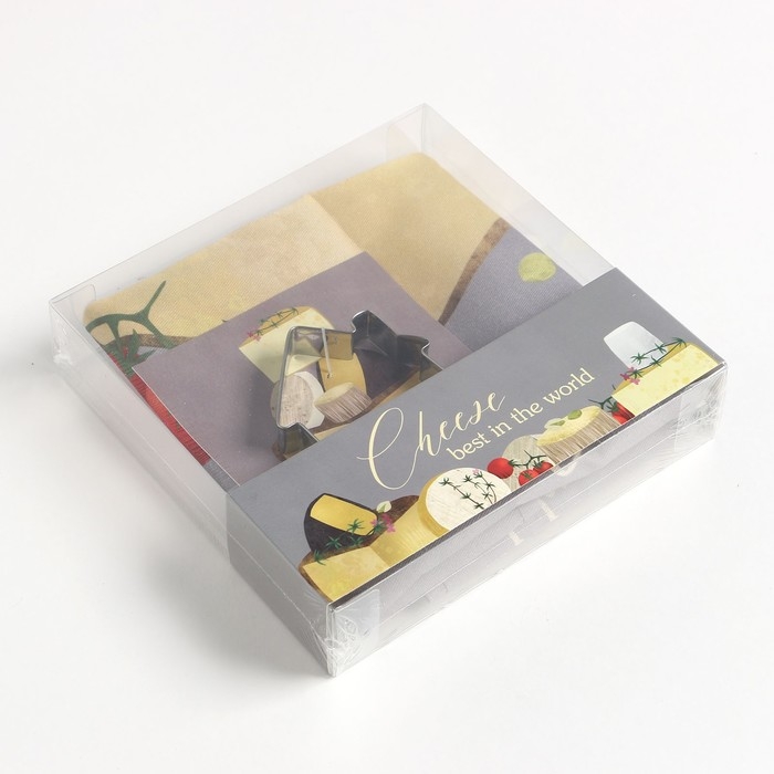 Набор кухонный &laquo;Cheese&raquo; подставка, полотенце, формочка