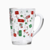 Новый год. Кружка стеклянная &laquo;Подарки&raquo;, 300 мл
