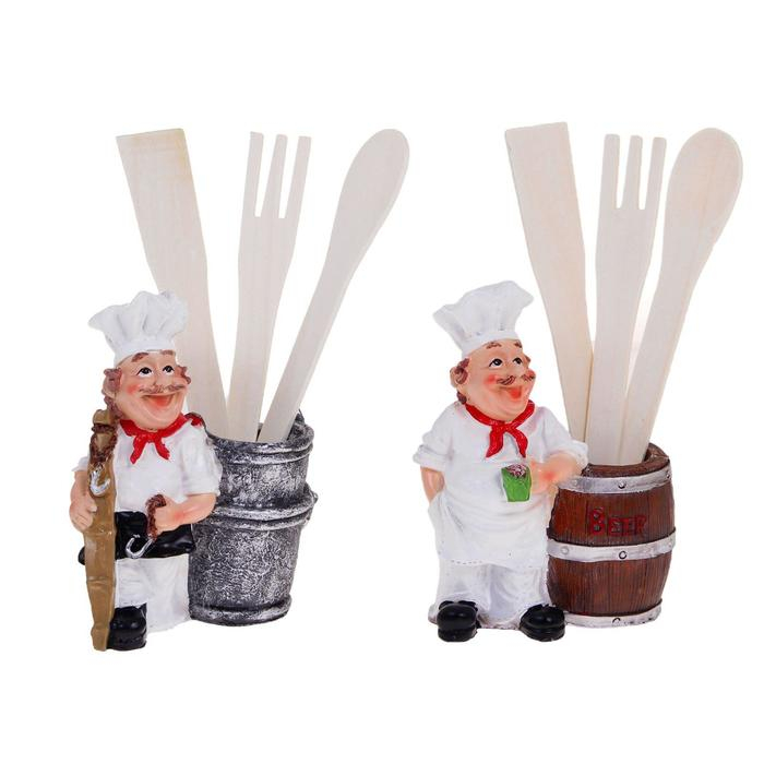 Подставка для кухонных принадлежностей &laquo;Повар с бочкой&raquo;, цвет МИКС