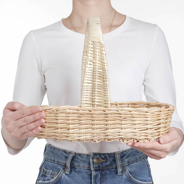 Корзина продуктовая, 37&times;16&times;8/27 см, ручное плетение, ива