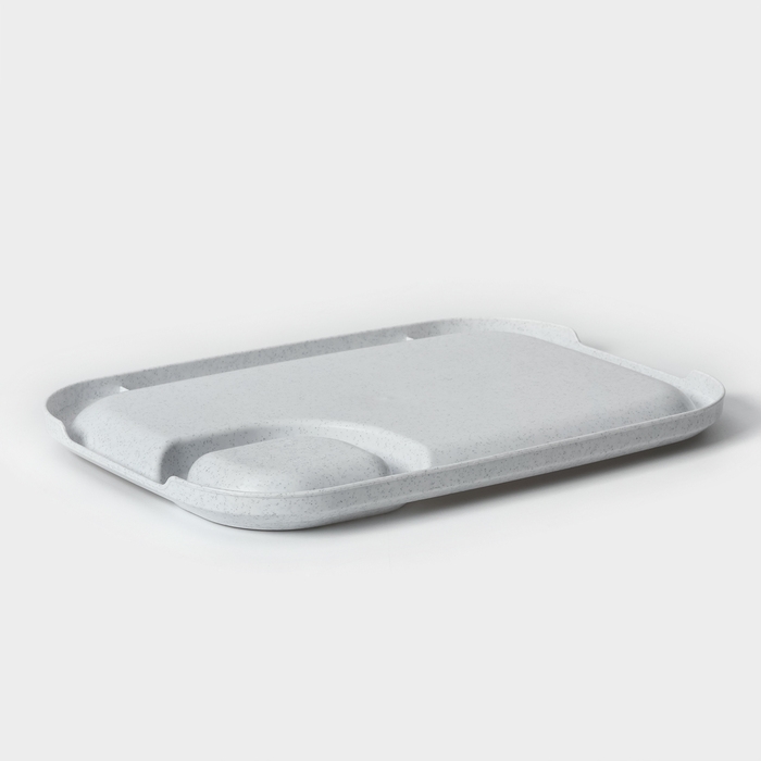 Блюдо для шашлыка с соусницей 30,3×21×2,5 см, цвет мрамор Блюдо для шашлыка с соусницей 30,3×21×2,5 см, цвет мрамор