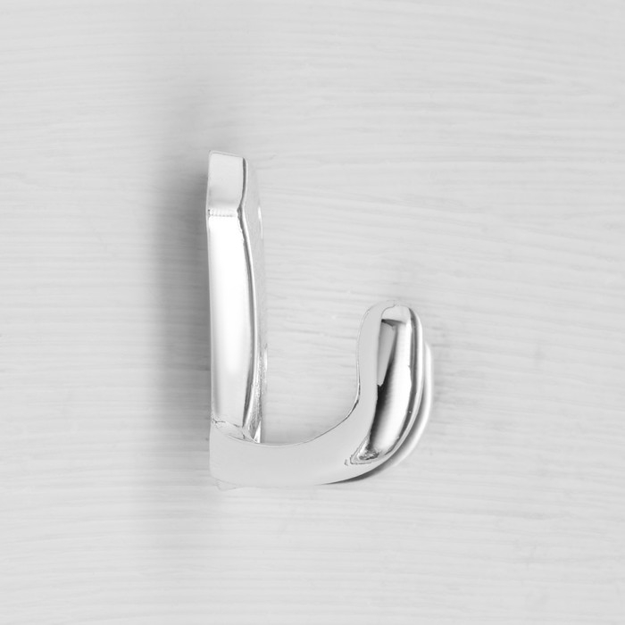 Крючок-вешалка №16, цвет хром глянец, 50 шт. Крючок-вешалка №16, цвет хром глянец, 50 шт.