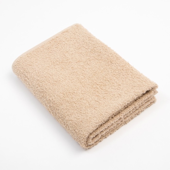 Полотенце махровое Экономь и Я 50*90 см, цв. бежевый, 100% хлопок, 320 гр/м2