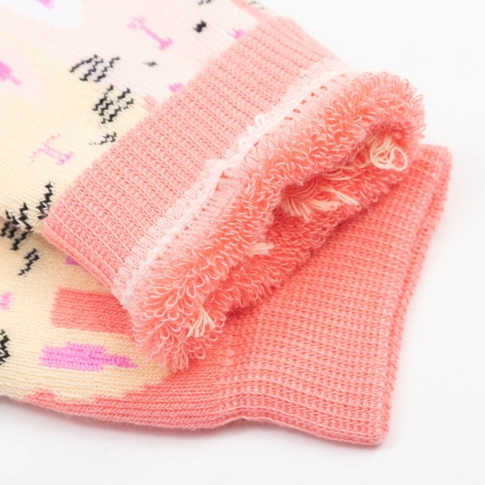 Носки детские махровые, цвет персик, размер 16-18 Носки детские махровые, цвет персик, размер 16-18