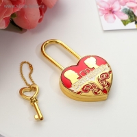 Замок свадебный с ключом &laquo;Вместе навсегда&raquo;.