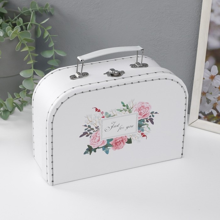 Шкатулка картон сундучок "Цветочный букет" набор 3 шт 29,5х19х10 22х15х8,5 25,5х17х9 см