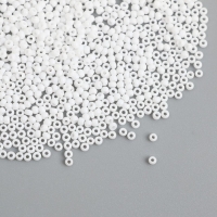 Бисер стекло 8/0 "Маршмеллоу. Глянец. Белоснежный" 10 гр