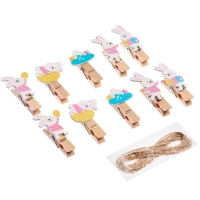 Прищепки декоративные &laquo;Зайчики&raquo; набор 10 шт., 1.5 &times; 12 &times; 14 см