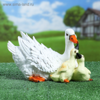 Садовая фигура "Утка с утятами" 27х17х17см Садовая фигура "Утка с утятами" 27х17х17см