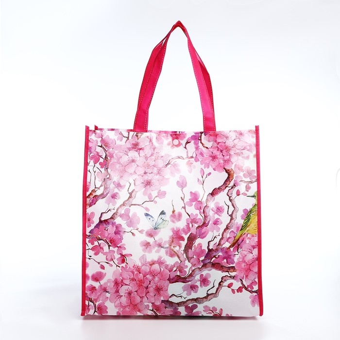 Сумка хозяйственная на кнопке, цвет малиновый Сумка хозяйственная на кнопке, цвет малиновый