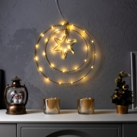 Светодиодная фигура «Парад планет» 35.5 см, металл, батарейки ААх3 (не в комплекте), свечение тёплое белое Светодиодная фигура «Парад планет» 35.5 см, металл, батарейки ААх3 (не в комплекте), свечение тёплое белое