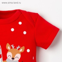 Боди детское Крошка Я &laquo;Первый НГ&raquo;, рост 62-68 см, цвет красный