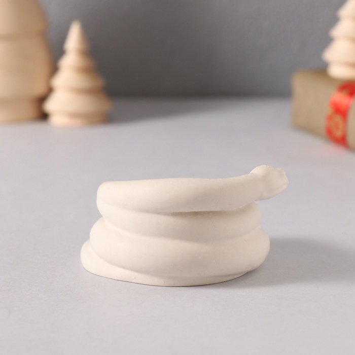 Подсвечник Подсвечник "Змея" крученая мини 4*7*4 см белая