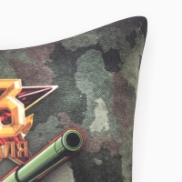 Подушка декоративная Этель "Танк" 40х40 см, велюр, 100% п/э Подушка декоративная Этель "Танк" 40х40 см, велюр, 100% п/э