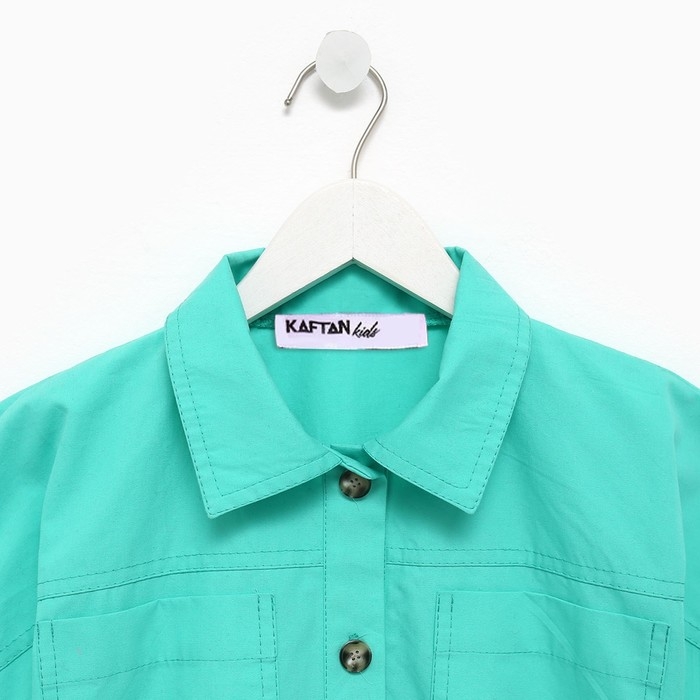 Платье детское с карманами KAFTAN, размер 30 (98-104 см), цвет зелёный