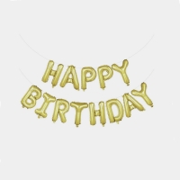 Шар фольгированный 16" &laquo;С Днём рождения&raquo;, с чёрной обводкой