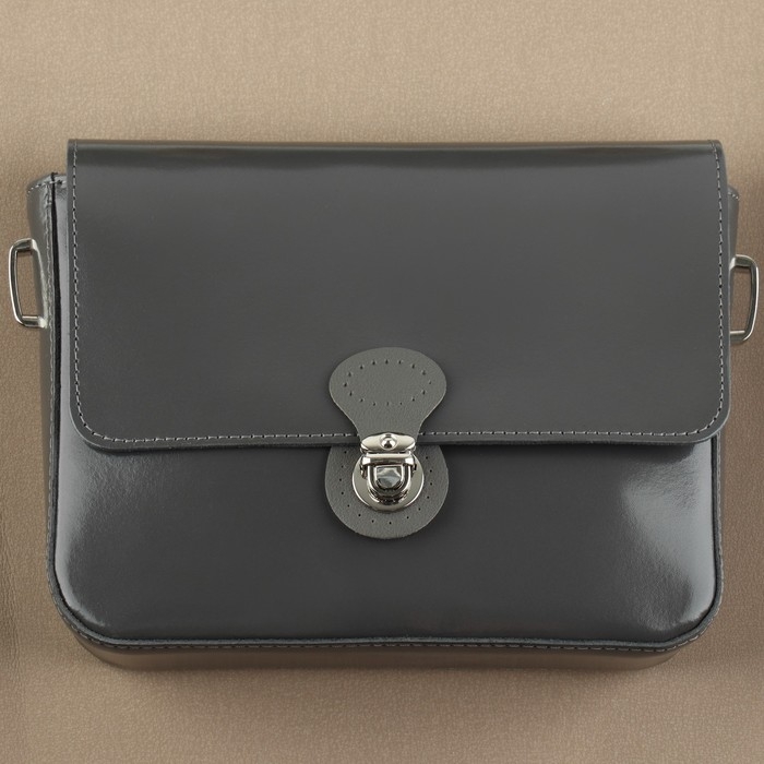 Застёжка для сумки, пришивная, 6 &times; 4 см, цвет серый/серебряный