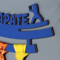 Медальница "Карате" синий цвет, 28х12 см Медальница "Карате" синий цвет, 28х12 см