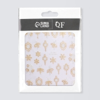 Новый год! Наклейки для ногтей &laquo;Часики&raquo;, цвет золотистый/белый