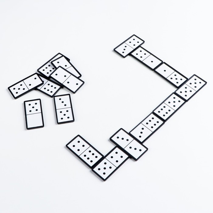 Настольная игра, домино, Настольная игра, домино, "Классическое", 28 шт