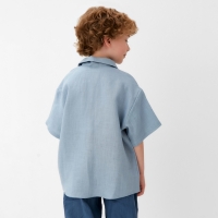 Рубашка для мальчика KAFTAN Linen, р. 32 (110-116), голубой