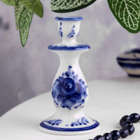 Подсвечник маленький, гжель Подсвечник маленький, гжель