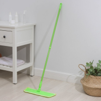 Швабра для мытья пола плоская Доляна, насадка на липучке из микрофибры 40&times;14 см, 40 гр, телескопическая ручка 80(120) см