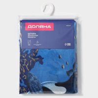 Штора для ванны Доляна «Морская», 180×170 см, полиэстер Штора для ванны Доляна «Морская», 180×170 см, полиэстер