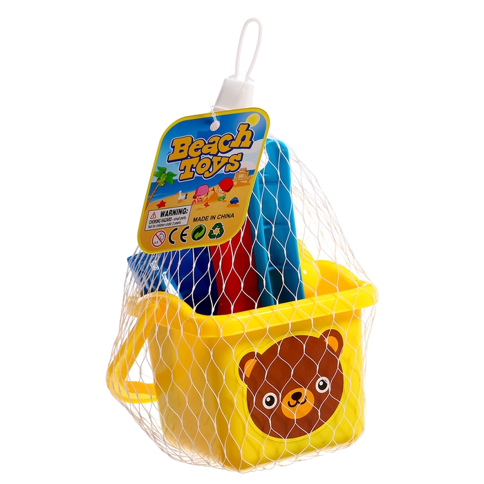 Набор для игры в песке «Весёлый медведь», 5 предметов Набор для игры в песке «Весёлый медведь», 5 предметов