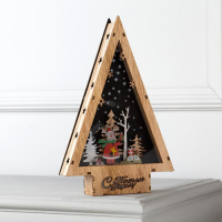 Светодиодная фигура «Новогодний олень» 19 × 30 × 4.5 см, дерево, батарейки АААх2 (не в комплекте), свечение тёплое белое Светодиодная фигура «Новогодний олень» 19 × 30 × 4.5 см, дерево, батарейки АААх2 (не в комплекте), свечение тёплое белое