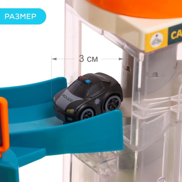 Парковка-автотрек &laquo;Город&raquo;, с 6 машинами, свет и звук, работает от батареек