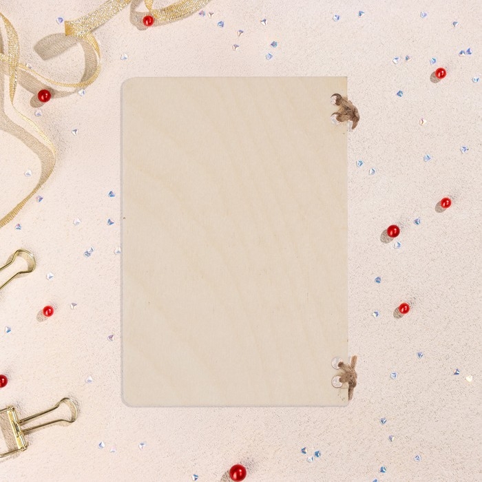 Деревянная открытка Деревянная открытка "С Днем Рождения!" торт