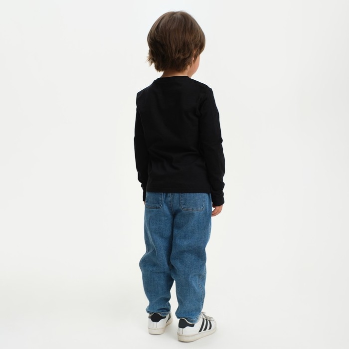 Футболка с длинным рукавом Marvel, рост 86-92, черный Футболка с длинным рукавом Marvel, рост 86-92, черный