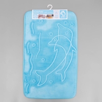 Коврик Доляна «Дельфины», 50×80 см, цвет синий Коврик Доляна «Дельфины», 50×80 см, цвет синий