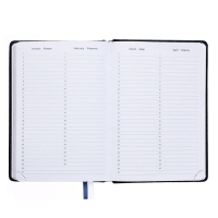 Ежедневник недатированный A5 160 листов Attomex.Croco, твёрдая обложка из искусственной кожи с поролоном, 2 ляссе, блок 70 г/м2, синий