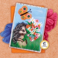 Валяние из шерсти. Картина «Ёжик», А4, набор для творчества Валяние из шерсти. Картина «Ёжик», А4, набор для творчества