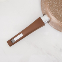 Сковорода &laquo;Гранит&raquo;, d=26 см, съёмная ручка, стеклянная крышка, антипригарное покрытие, цвет коричневый