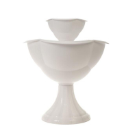 Клумба пластиковая, 2 яруса, d = 27–55 см, h = 60 см, белая, «Водопад» Клумба пластиковая, 2 яруса, d = 27–55 см, h = 60 см, белая, «Водопад»