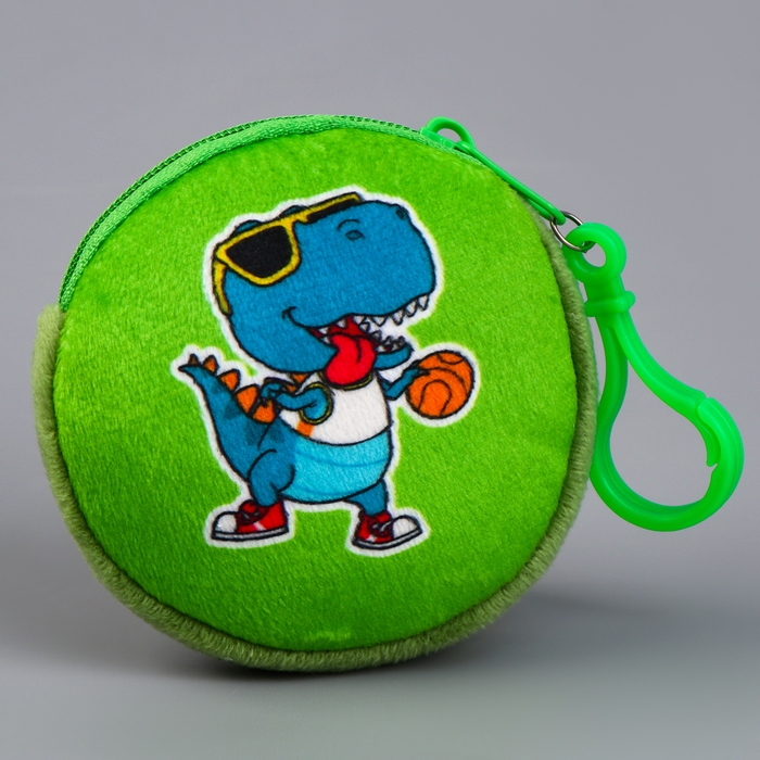 Кошелёк детский для мальчика в шоубоксе «Динозаврик», плюш, цвет МИКС Кошелёк детский для мальчика в шоубоксе «Динозаврик», плюш, цвет МИКС